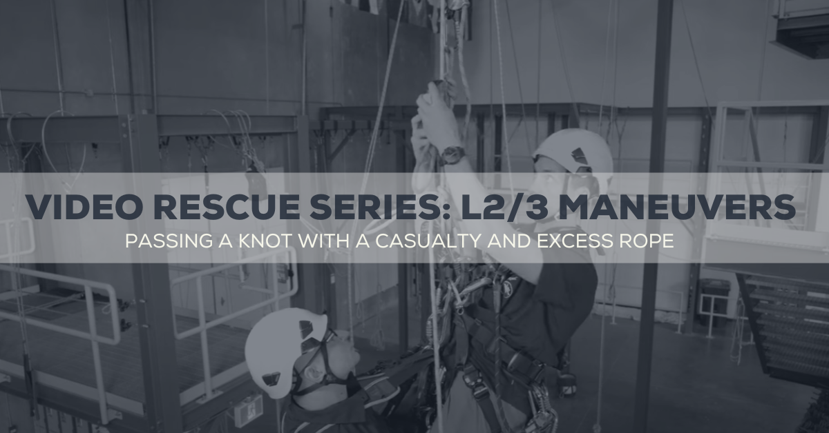 rope access video IRATA L3 and SPRAT Level 3 maneuvers passing knot casualty and excess rope rescue